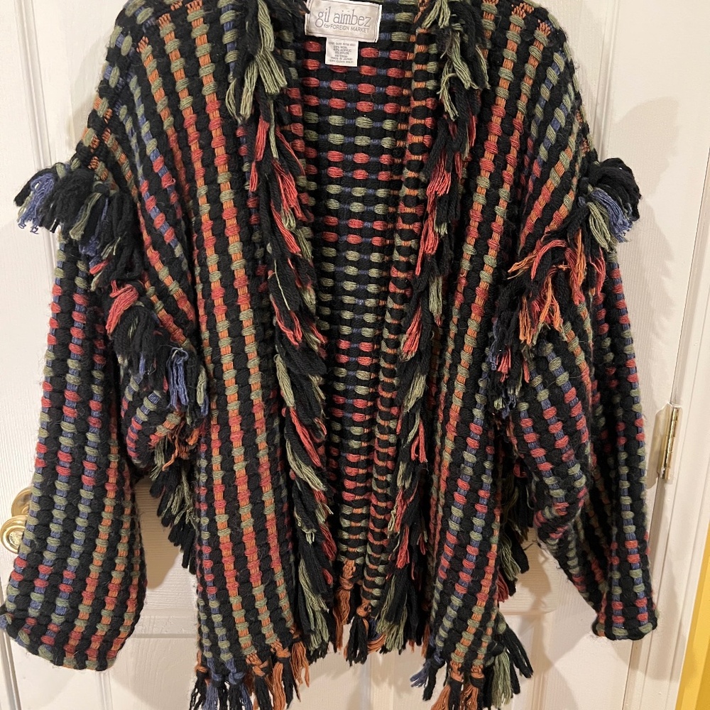 GIL AIMBEZ WOVEN WOOL COAT JACKET   -    NEVER WORN